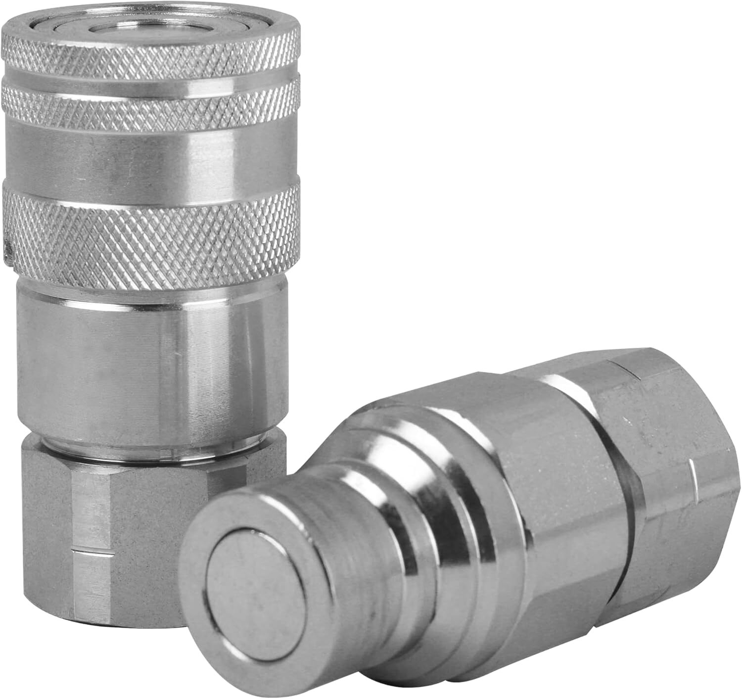 1/2 NPT Flat Face Hydraulic Quick Connect Coupler Coupling Set Skid Steer Bobcat