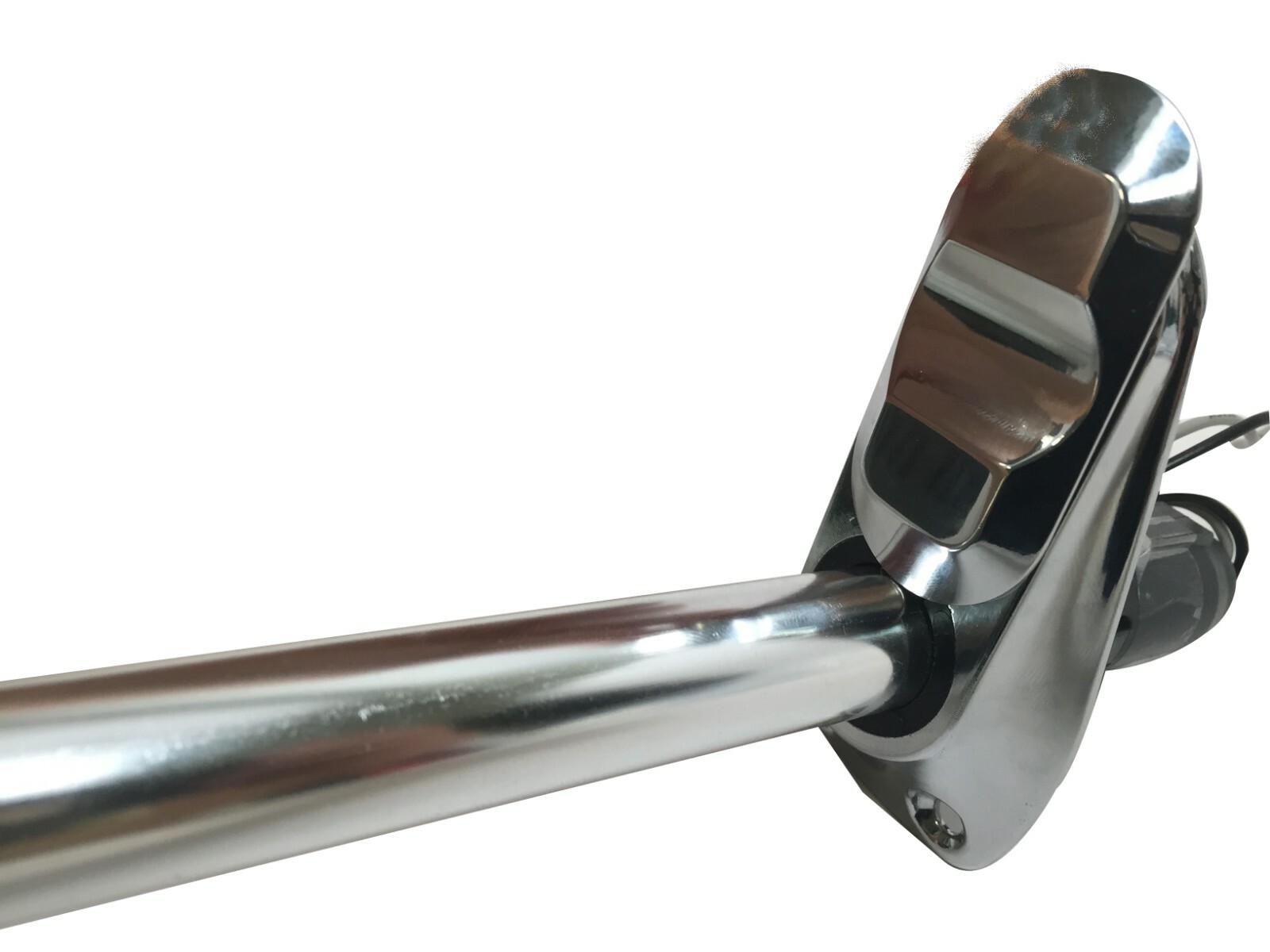 Marine Boat Navigation All-Round White Stern Pole Light 24", 2-Prong Chrome Base