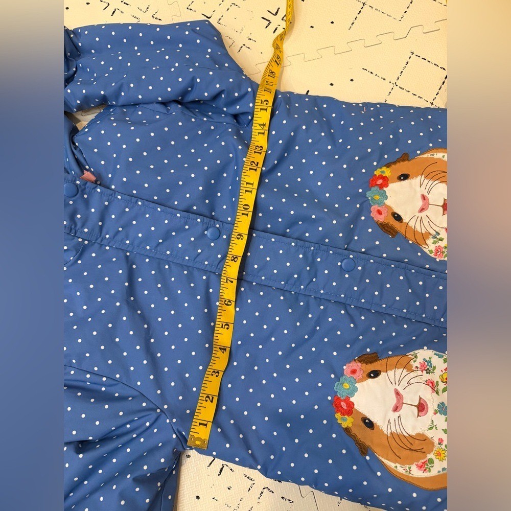 Mini Boden Guinea pig anorak water resist sherpa coat jacket size 7-8yo