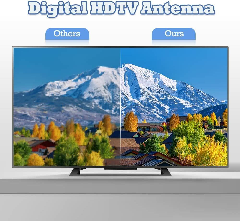 Upgraded Outdoor TV Antenna Amplified Digital HDTV 1080P 4K UHF VHF 200 Miles