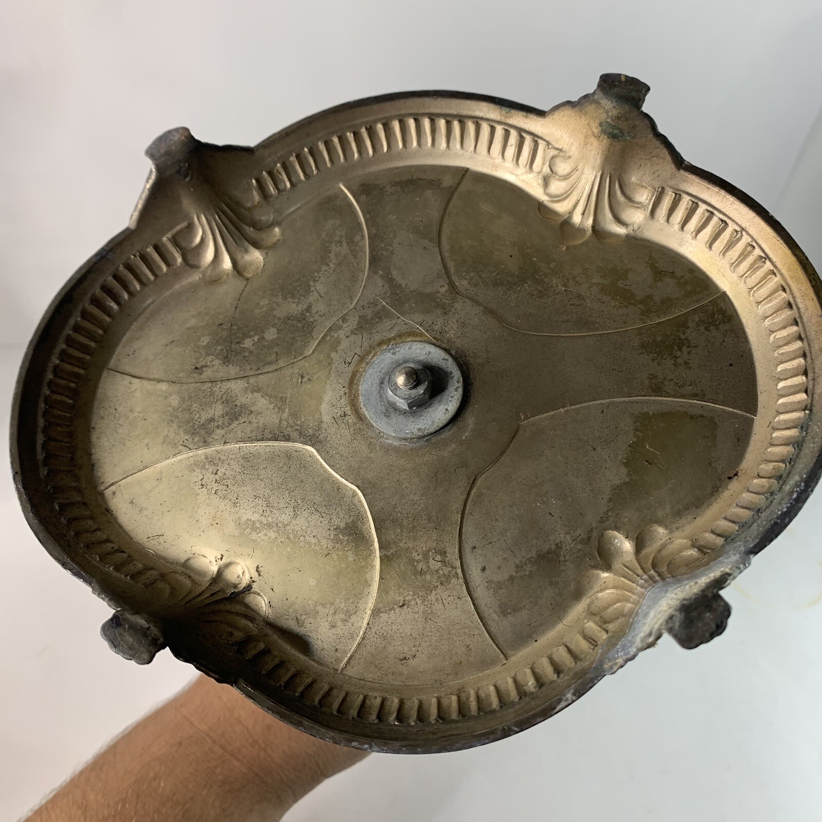 Antique Victorian Silver Plated Cruet Condiment Set Caddy Etched Glass Server