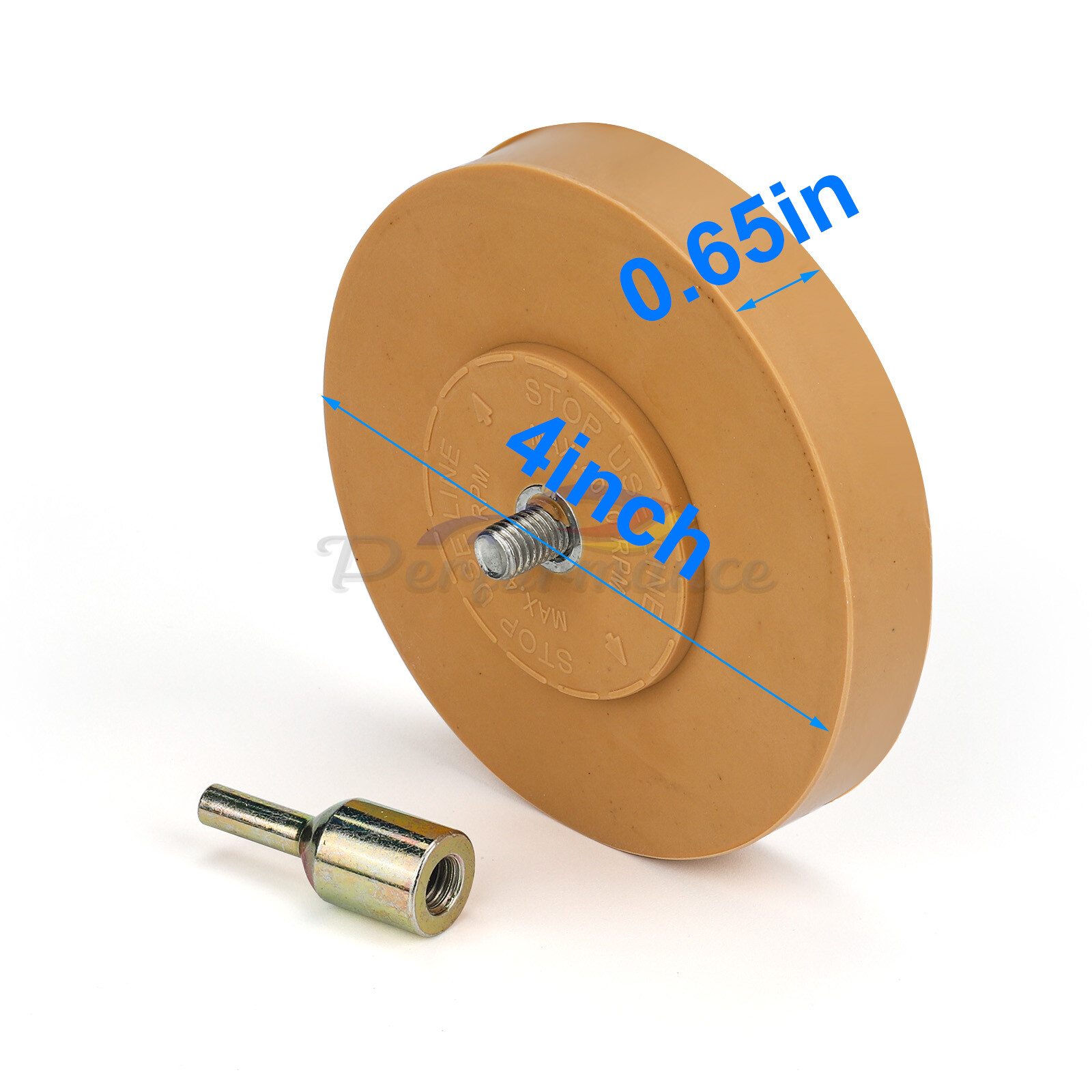 4inch Decal Removal Eraser Wheel w/ Power Drill Arbor Adapter Rubber Pinstripe