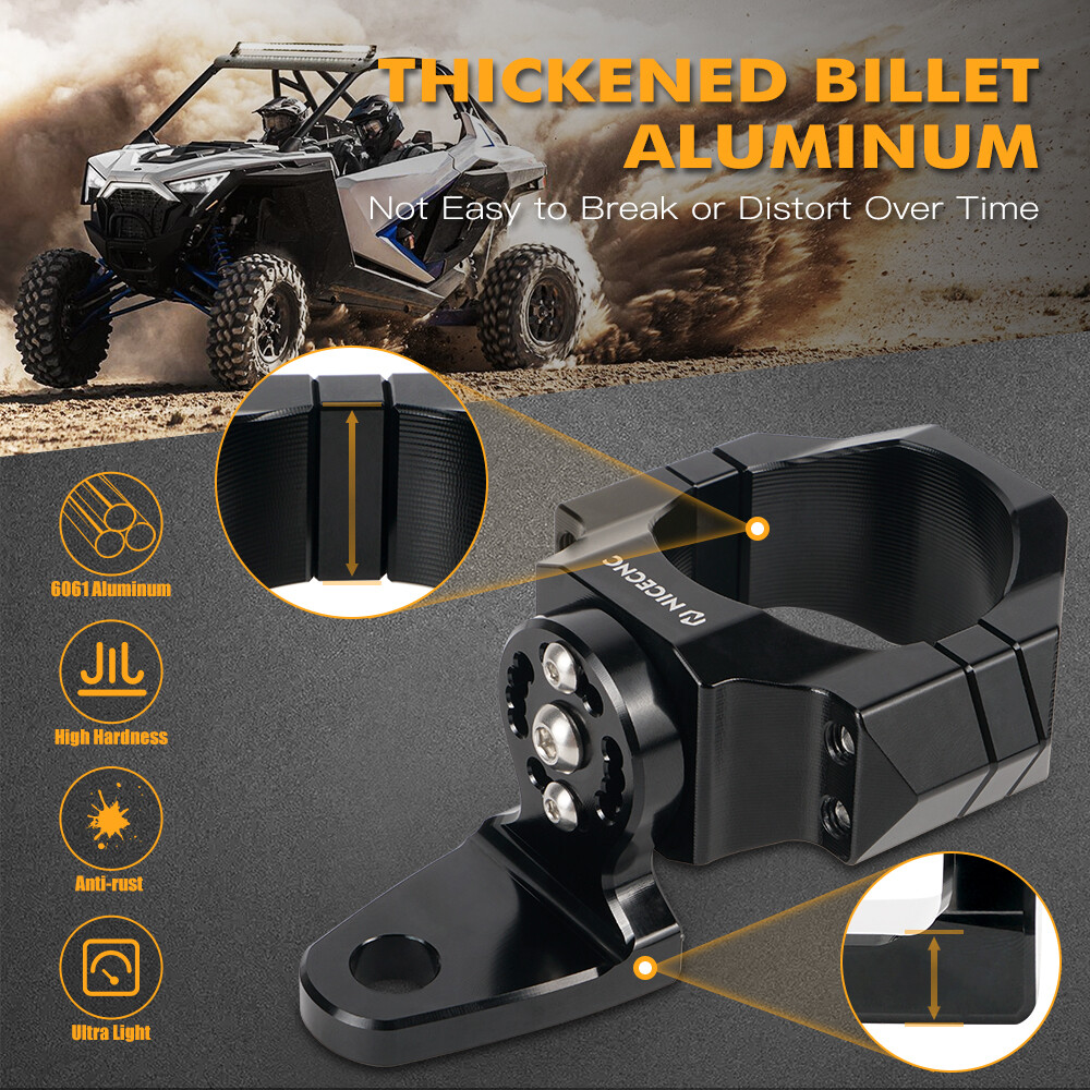 ATV UTV Mount Bracket For LED Whip Light Bar Led Pods 1.75”-2” Roll Bar Cage