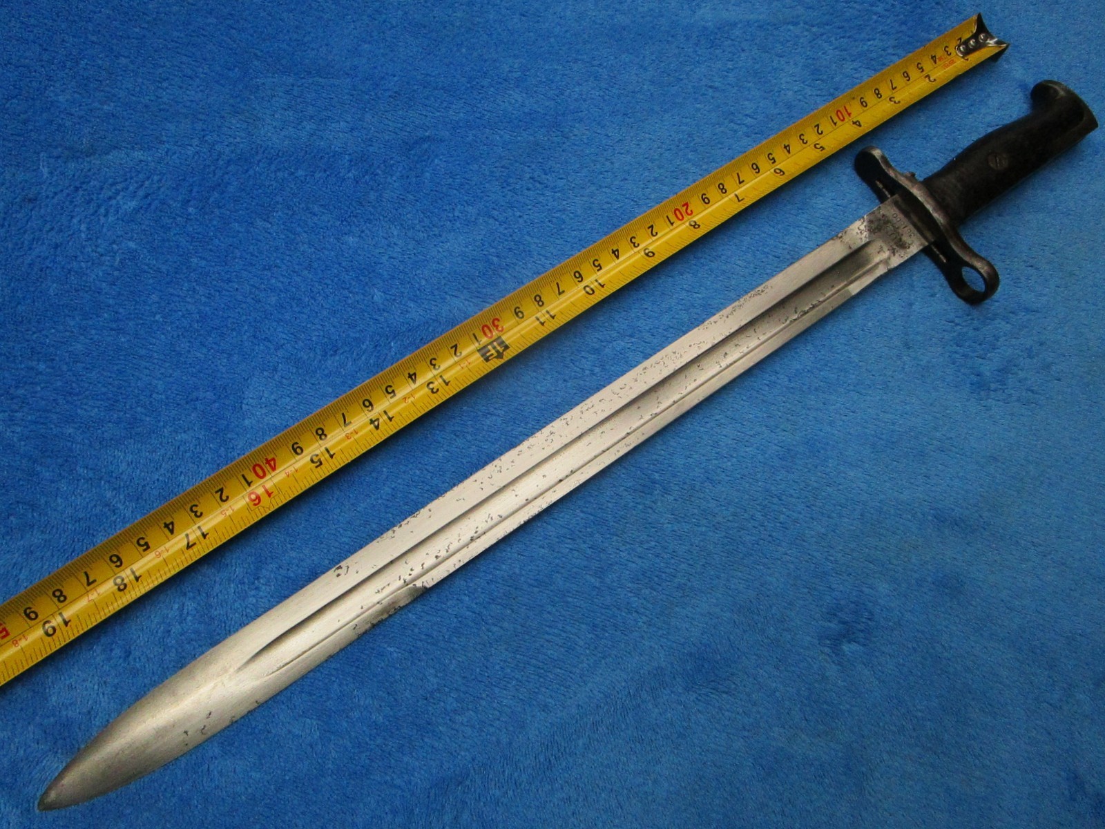 ORIGINAL US WW1 M1905 BAYONET MADE BY SA IN 1909 AND EARLY RIA 1909 SCABBARD