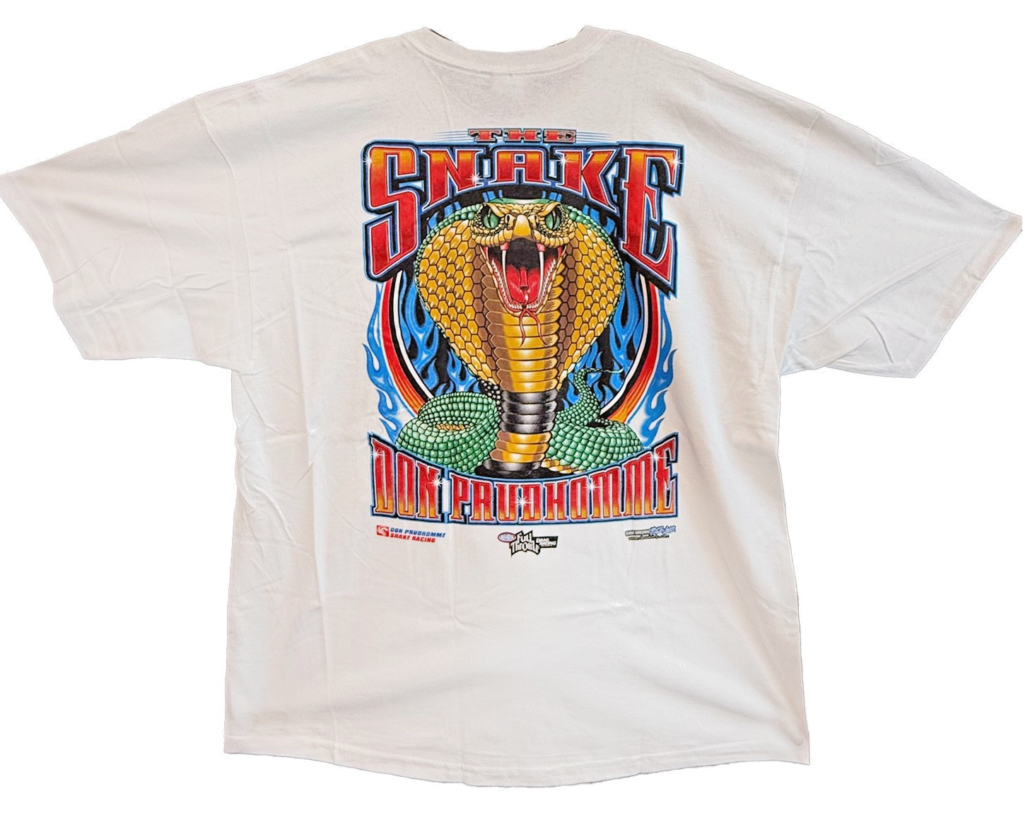 VRHTF NHRA VINTAGE "DON 'THE SNAKE" PRUDHOMME RACING" XXL T SHIRT-NEW NEVER WORN