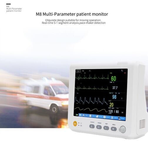 New Vital Signs Portable Monitor Multi- parameter ECG/NIBP/PR/SPO2/RESP/TEMP