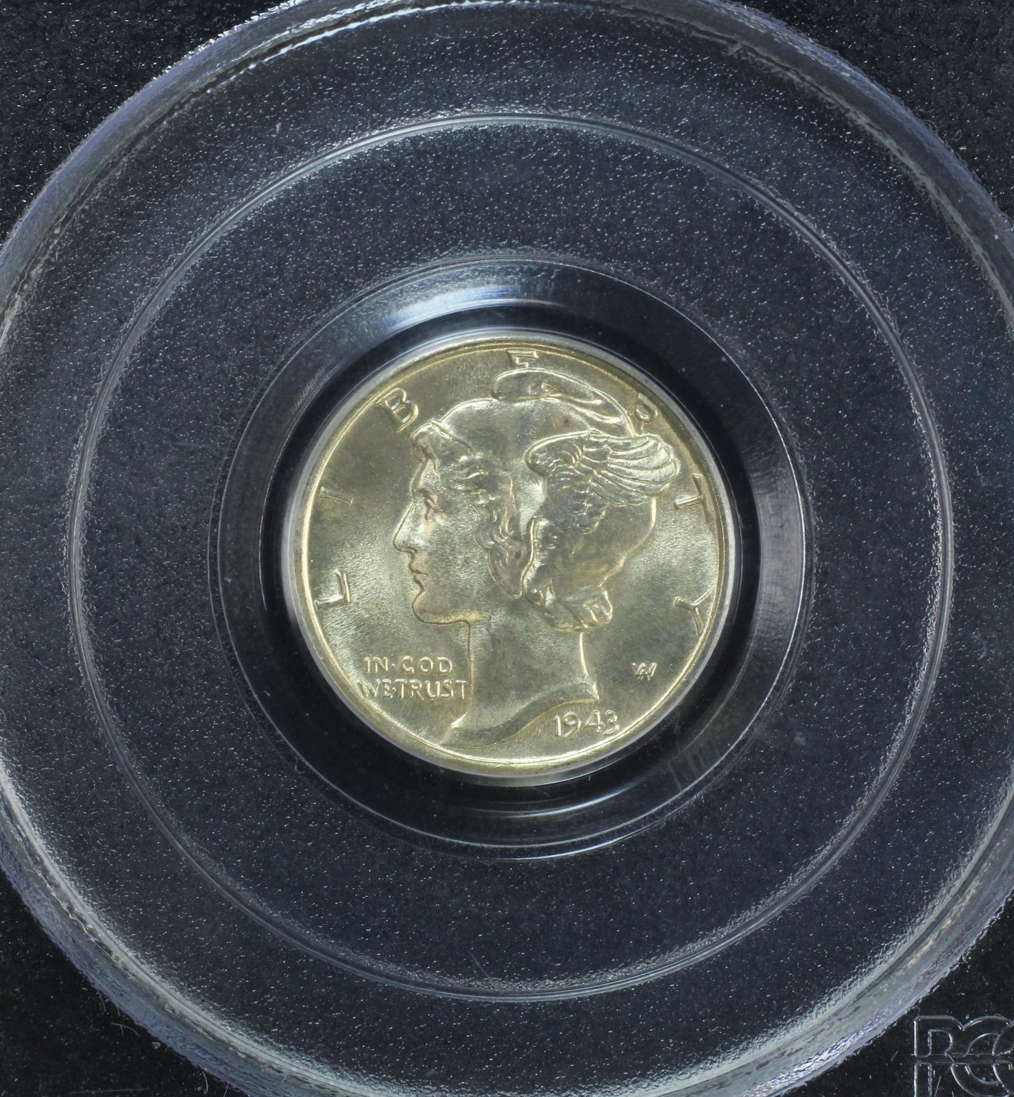 1943-S MERCURY DIME 10C PCGS MS66FB - FULL BANDS (PQ161)