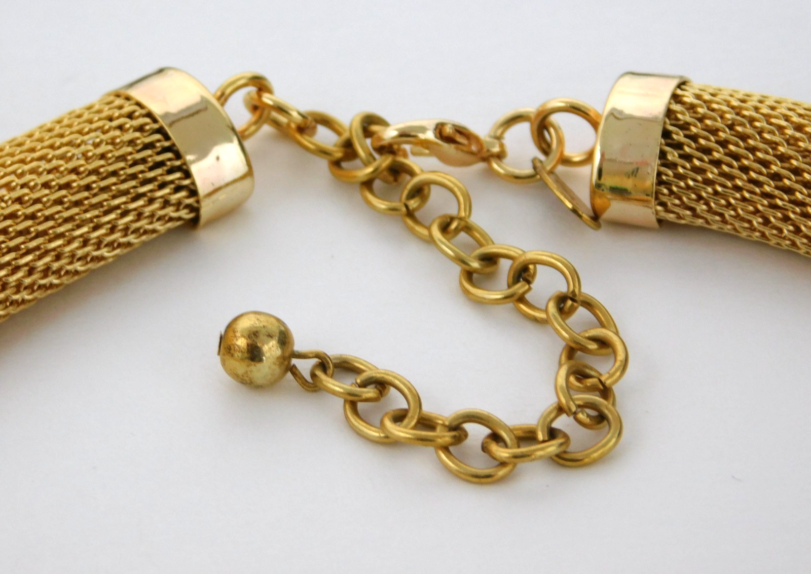 Vintage JOAN RIVERS Gold Tone Mesh Necklace