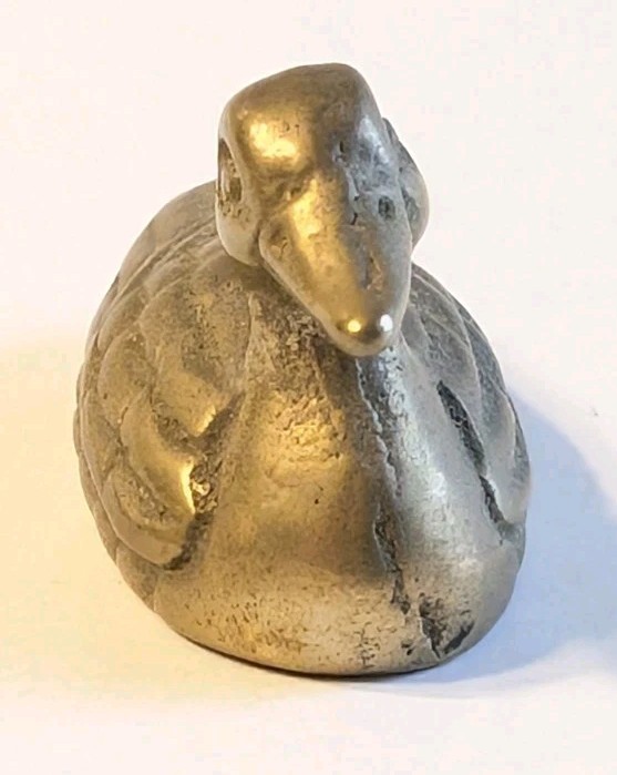 Vintage Miniature Brass Duck Paper Weights Collectibles Set of 3