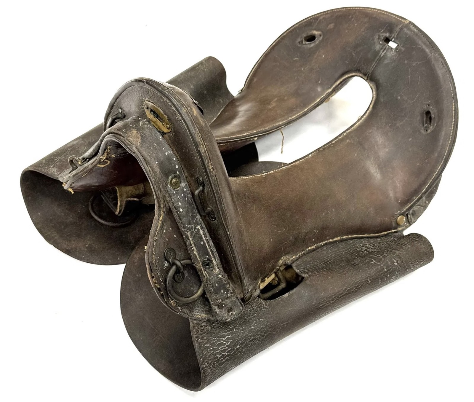 WWI McClellan-Style Military Leather Horse Saddle – 11.5” Seat | Brown