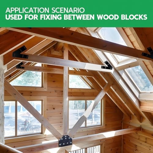 V-45 Degree Heavy Duty Steel Flat Angle Bracket 2-Pack