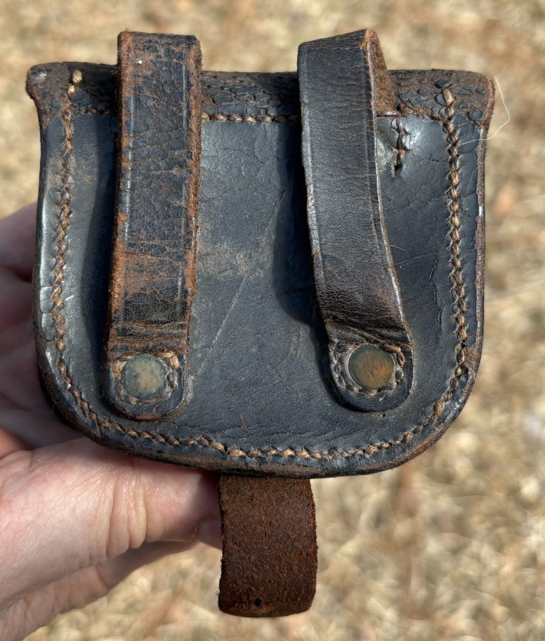 Early War Unmarked Union Cap Box. Good Condition and Very Amusing Initials!