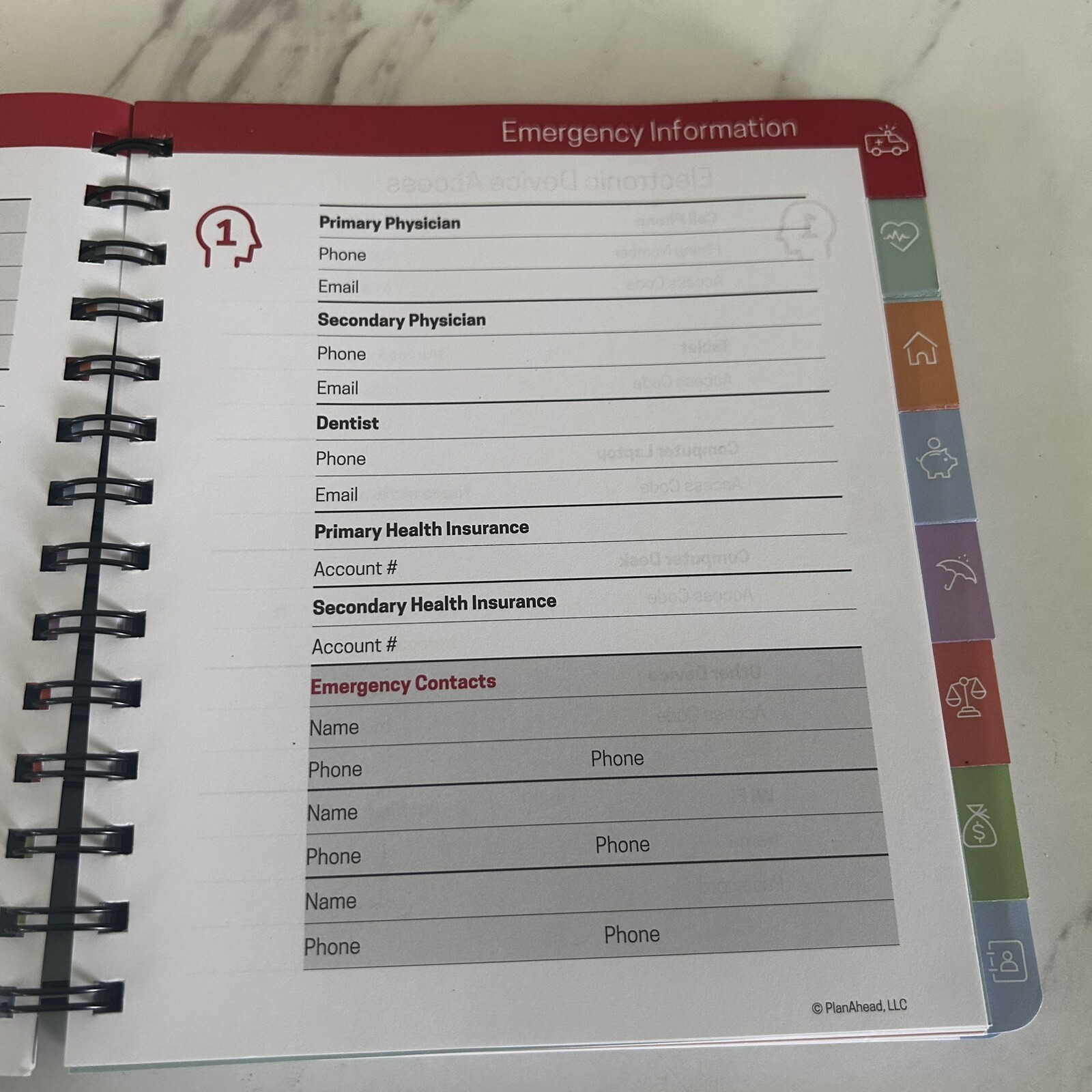 Life and Care Directory Journal All Information in One Place Medical & More BxM0