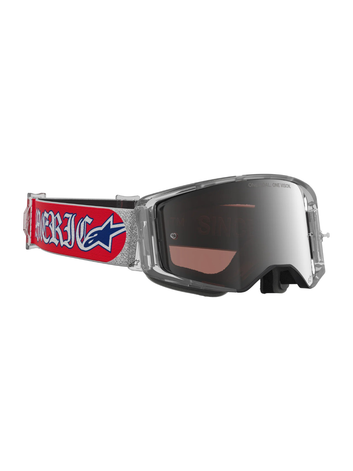Alpinestars Supertech MX ATV Goggle - Merica 25 - Red/Blue - Silver/Copper