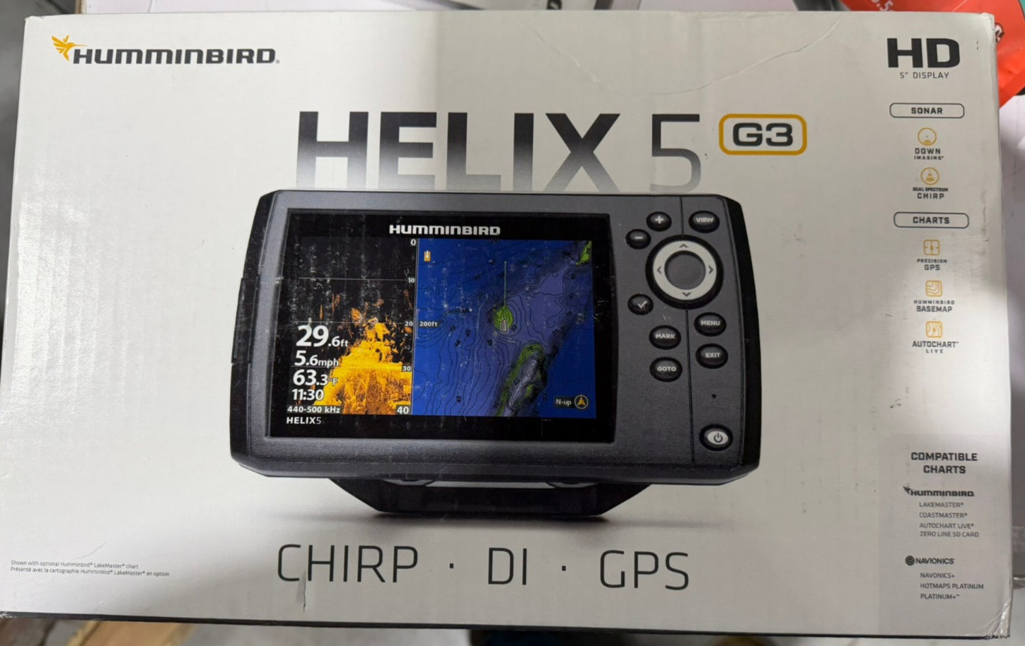 Humminbird Helix 5 Chirp Di GPS G3 - Black NEW