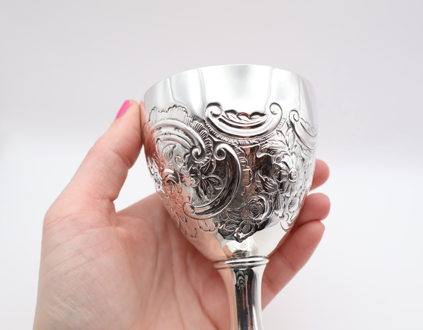 Fabulous Antique Georgian Solid Silver Goblet Hallmarked London 1796