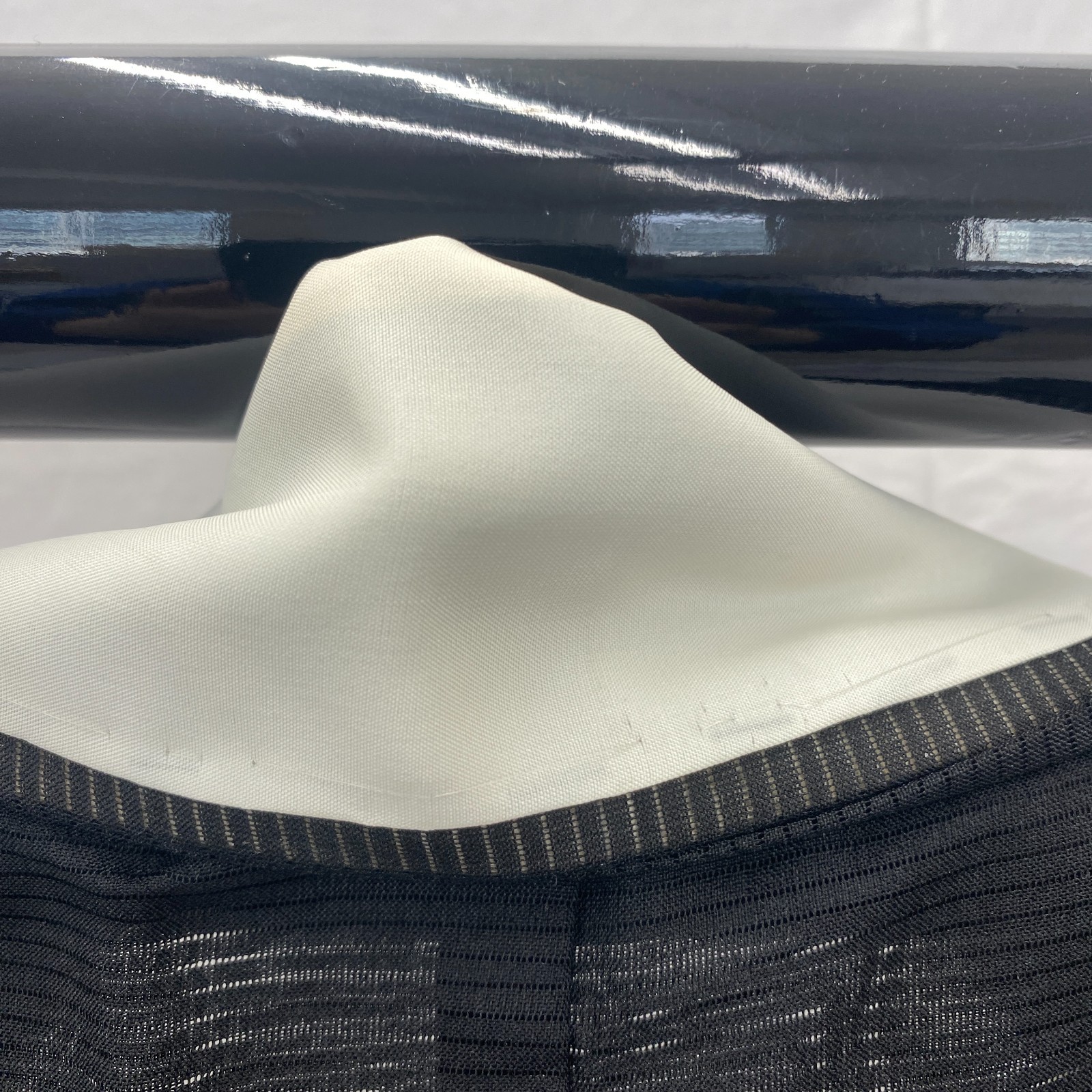 Japanese Vintage Kimono Polyester Black No Lining Family crest Length 61 in