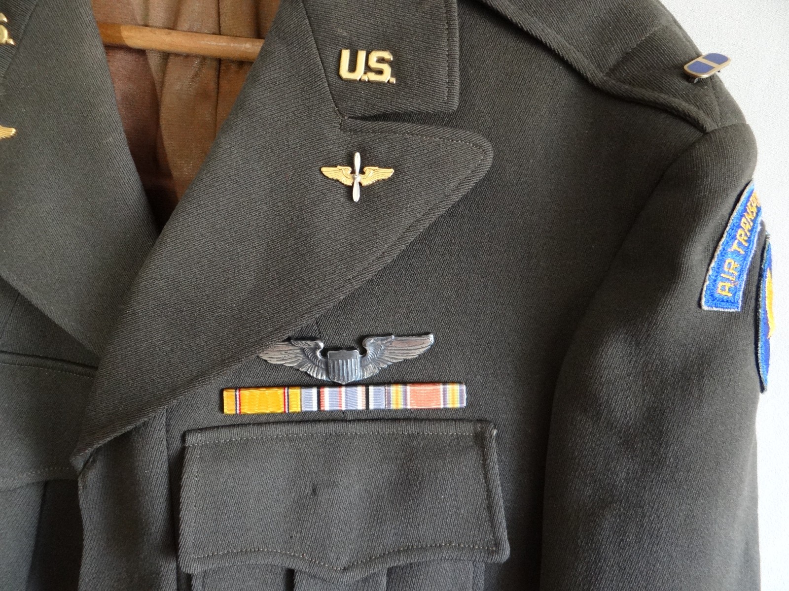 WWII Army Air Corps Air Transport Command Officers Ike Jacket Uniform