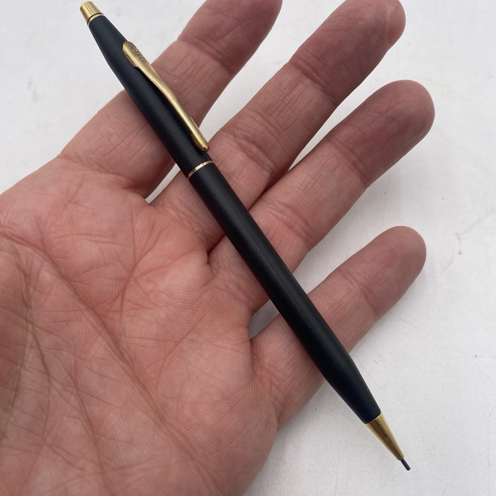 VTG Cross Classic Century Lead Pencil Matte Black 23K Gold Trim VGC