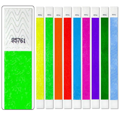 3/4inch Tyvek Wristbands 5,000 PickAColor- Bars, Clubs, Parties, Events,Security