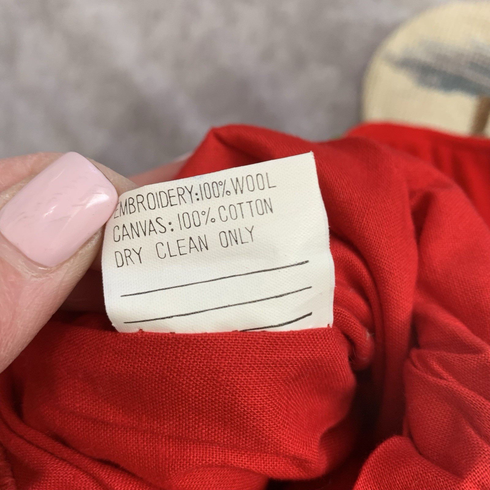 Vintage Needlepoint Wool Christmas Stocking Snowman Reindeer Holiday