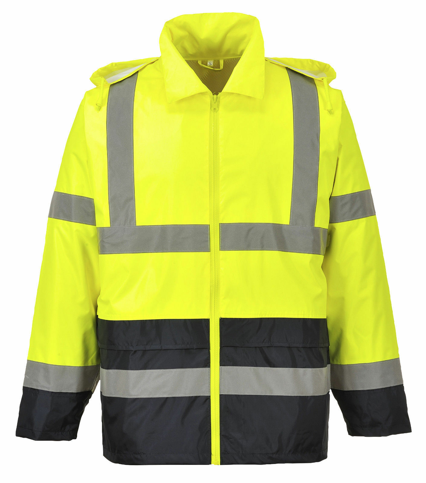 Portwest UH443 Hi Vis Classic Waterproof Rain Jacket in Reflective Contrast ANSI