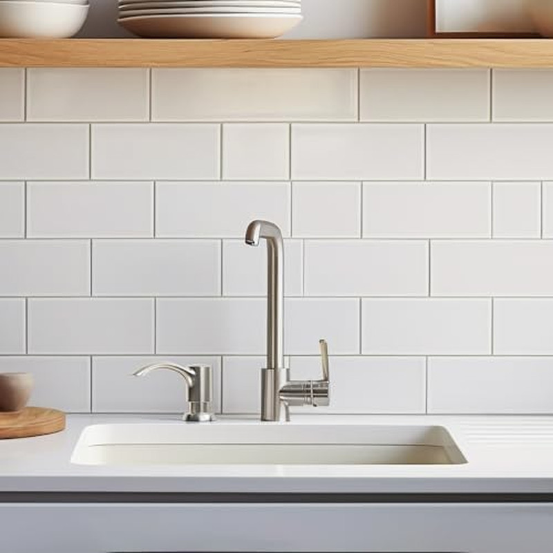 Built in Kitchen Sink Soap Dispenser (Brushed Nickel) with 12 oz Large PET Lotio