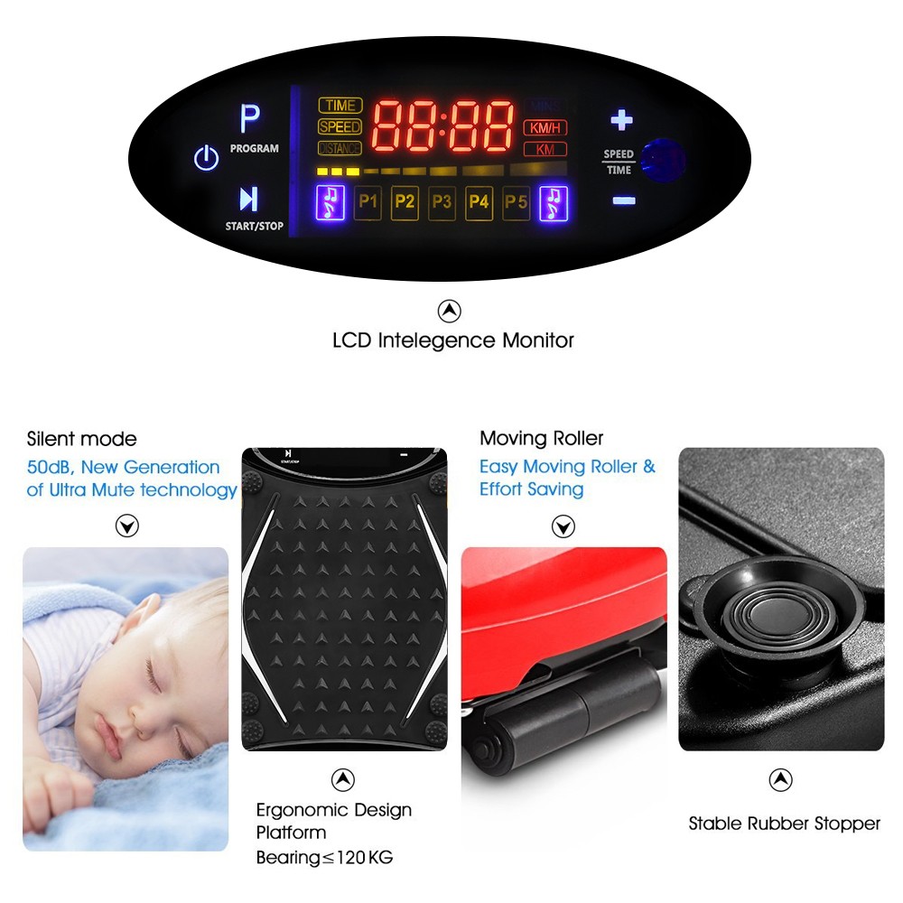 Vibration Plate Exercise Music Whole Body Shake Vibrating Platform Bluetooth