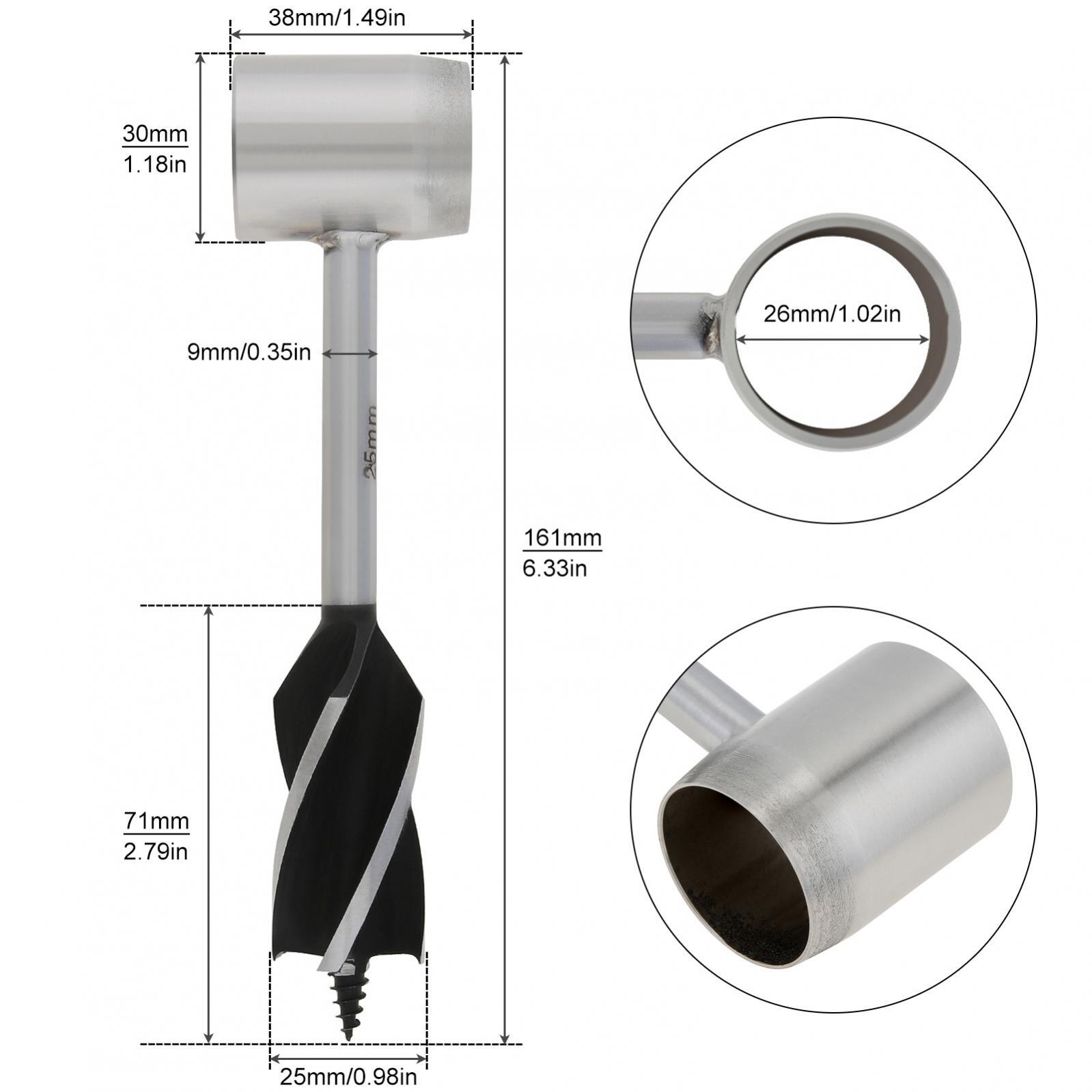 Bushcraft Hand Auger Settlers Wrench Manual Hole Drill for Survival & Camping US