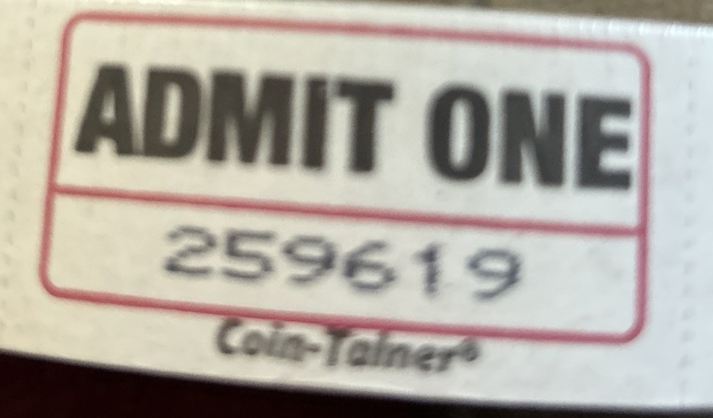 Single Admit One Event Roll Raffle Tickets Roll 2000 Numbered White NEW