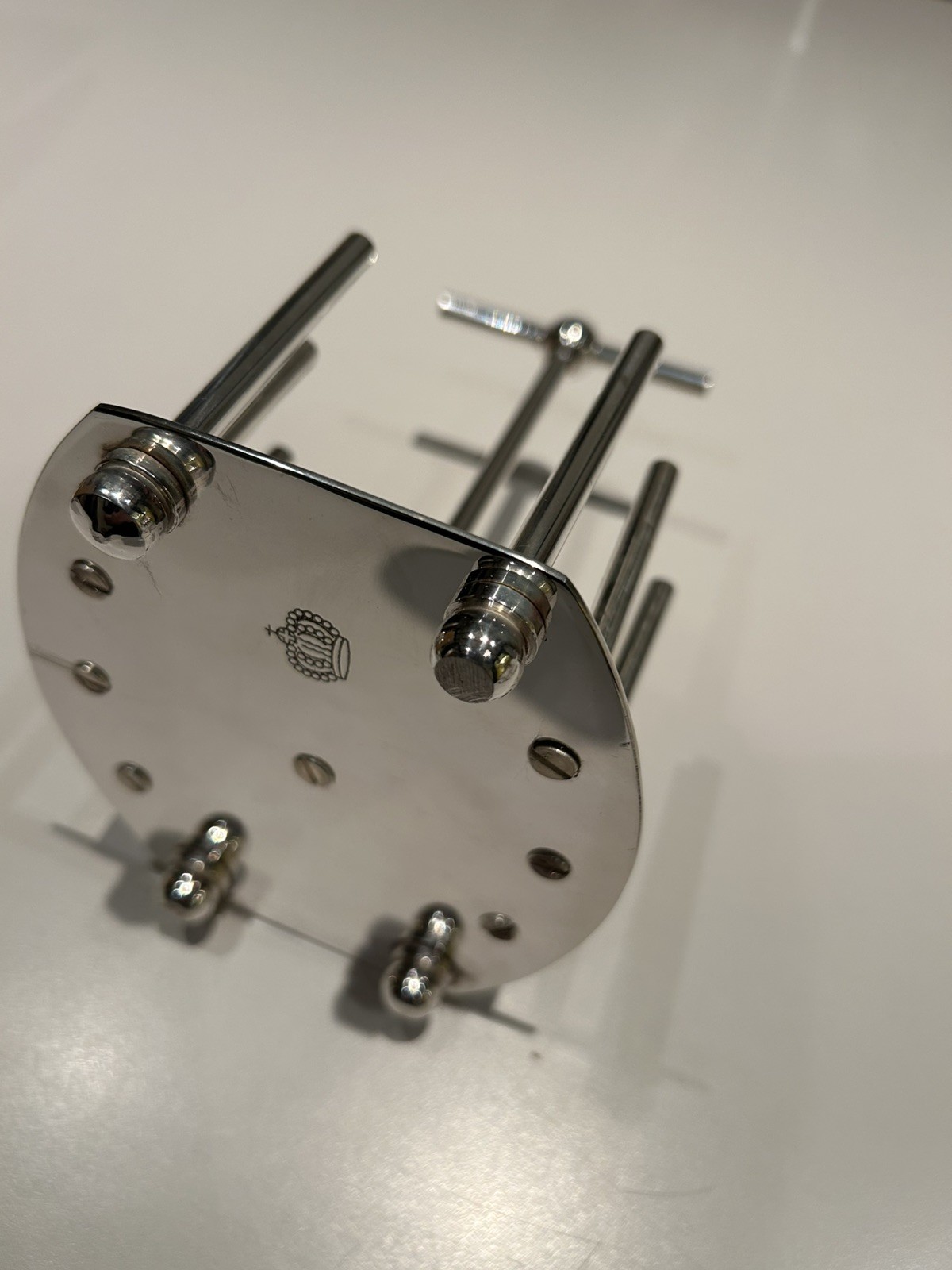 Christopher Dresser style Silver Plated Toast Rack Oval Base