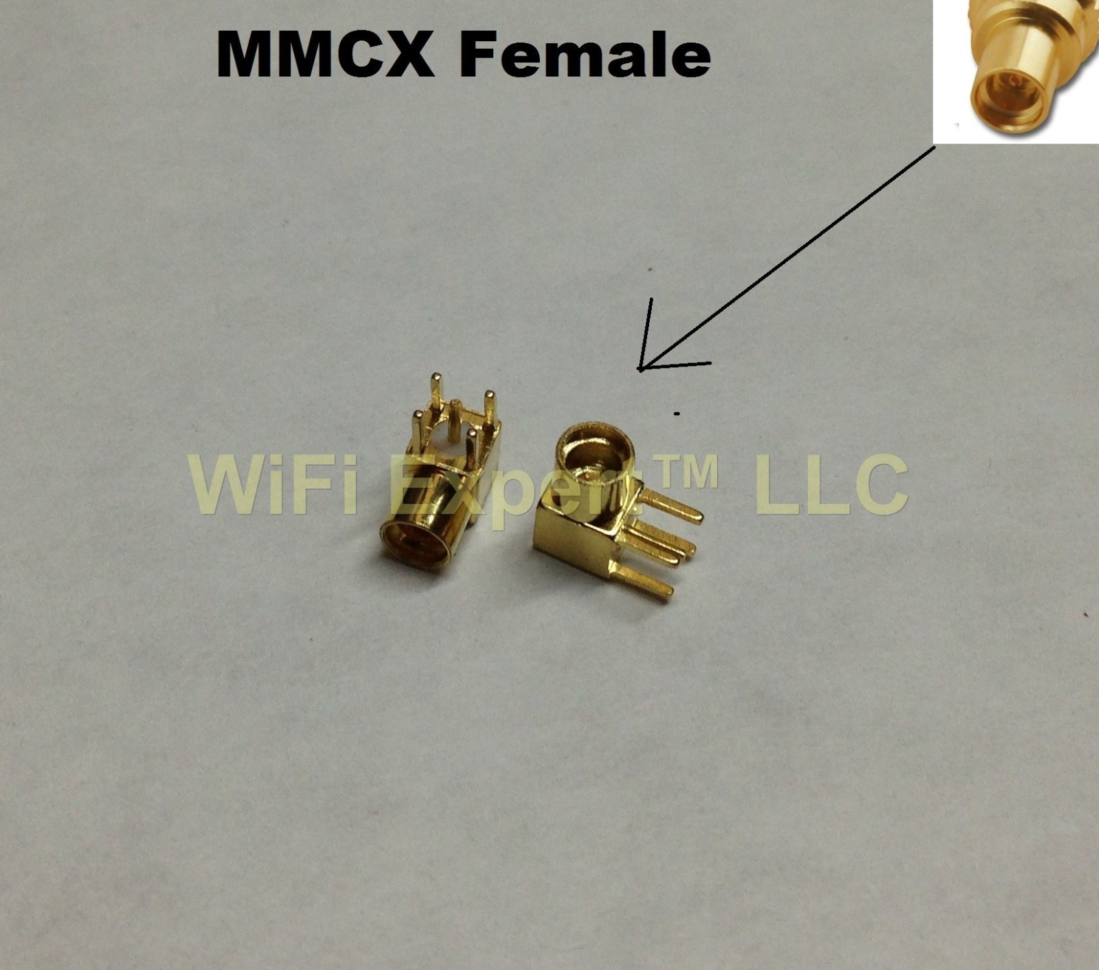 2 x MMCX female Right Angle Jack center solder PCB mount RF connector US Stock
