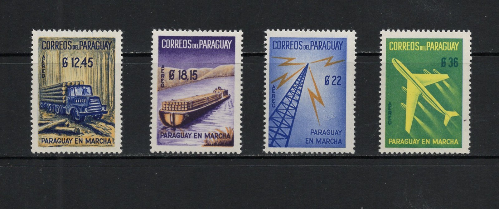 S9400   Paraguay   1961   Paraguay's progress  airmails   4v.   MNH