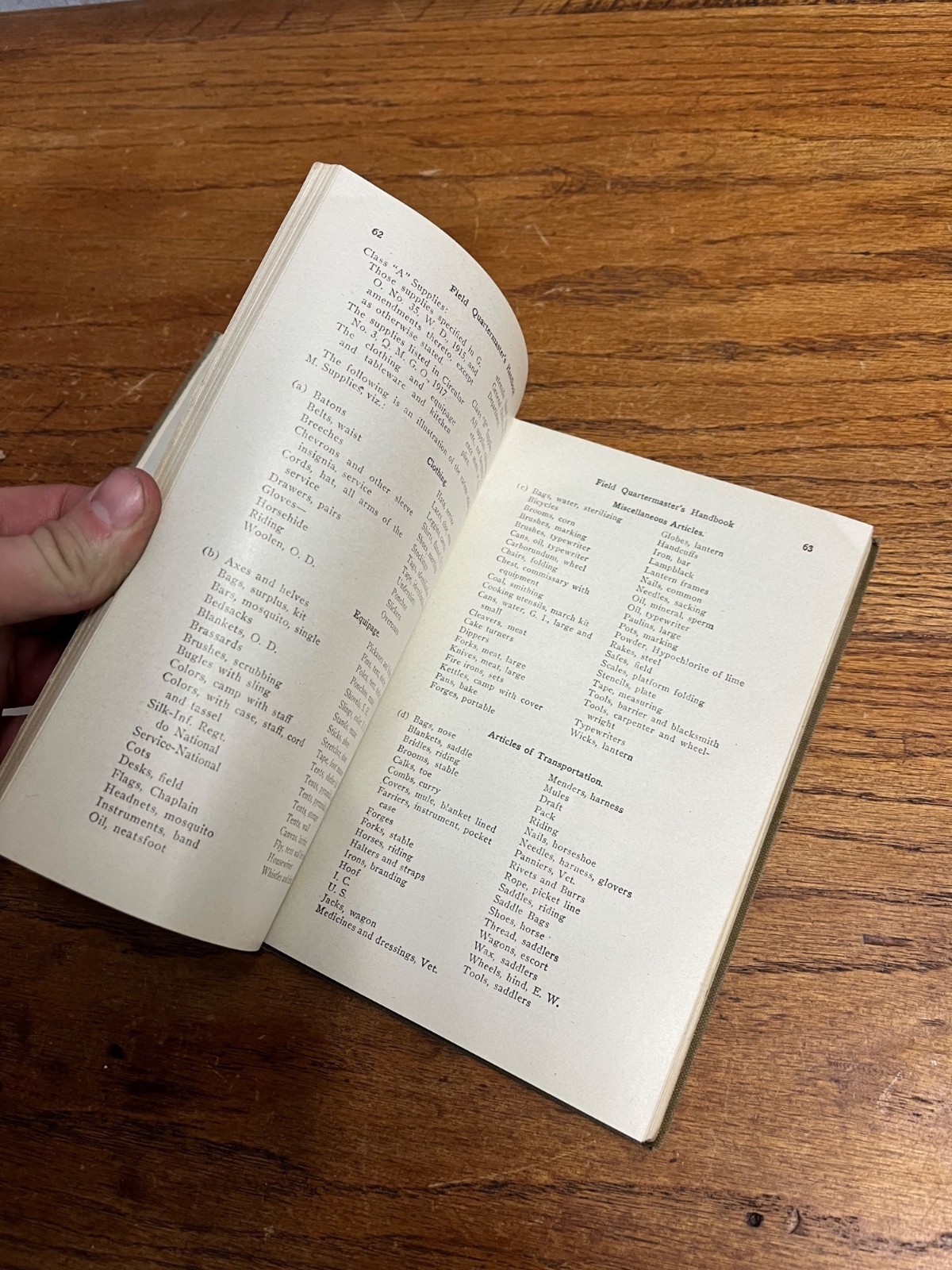 Vintage WWI Field Quartmasters Handbook 1917 Havery Military Series US Army Book