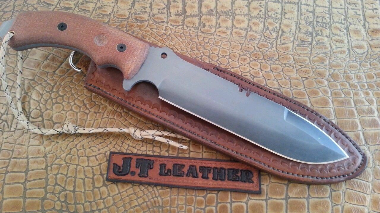 JT Custom Leather Sheath ONLY NO Knife Blade Blank TOPS TAHOMA FIELD BECKER BK7