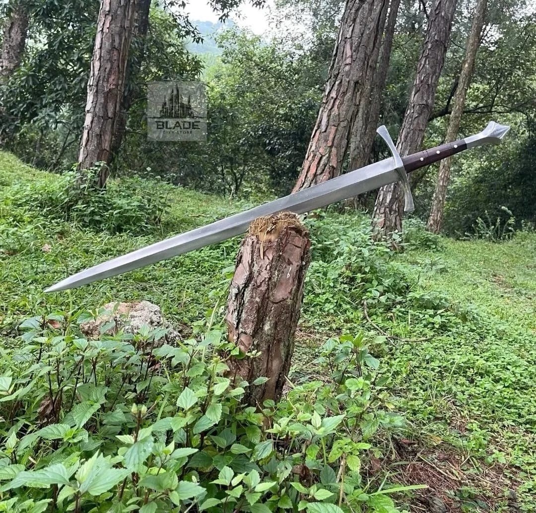 Hand Forged High Carbon Steel Viking Sword Medieval Battle Ready With Scabbard