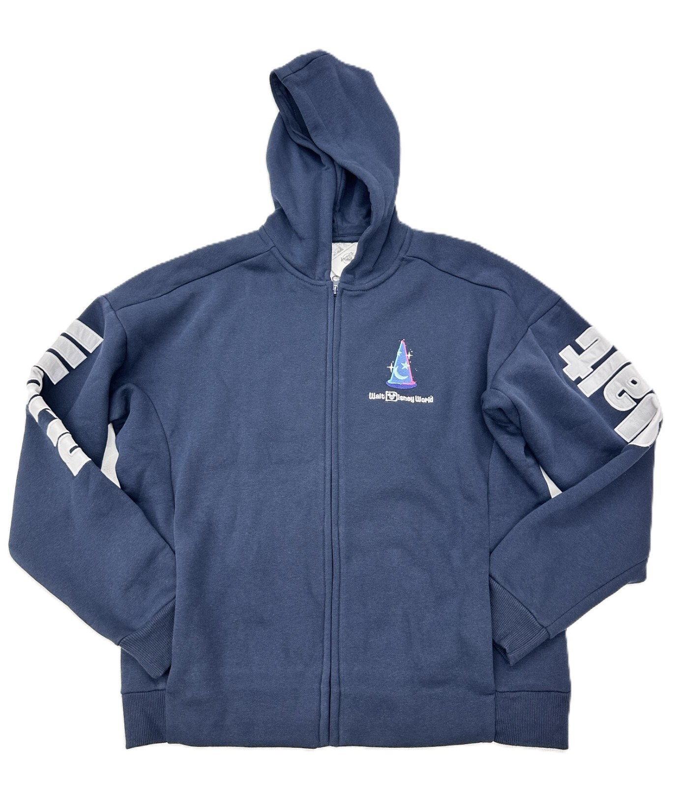 2025 Walt Disney World Sorcerer Mickey Navy Zip Hoodie Sweatshirt Adult NEW