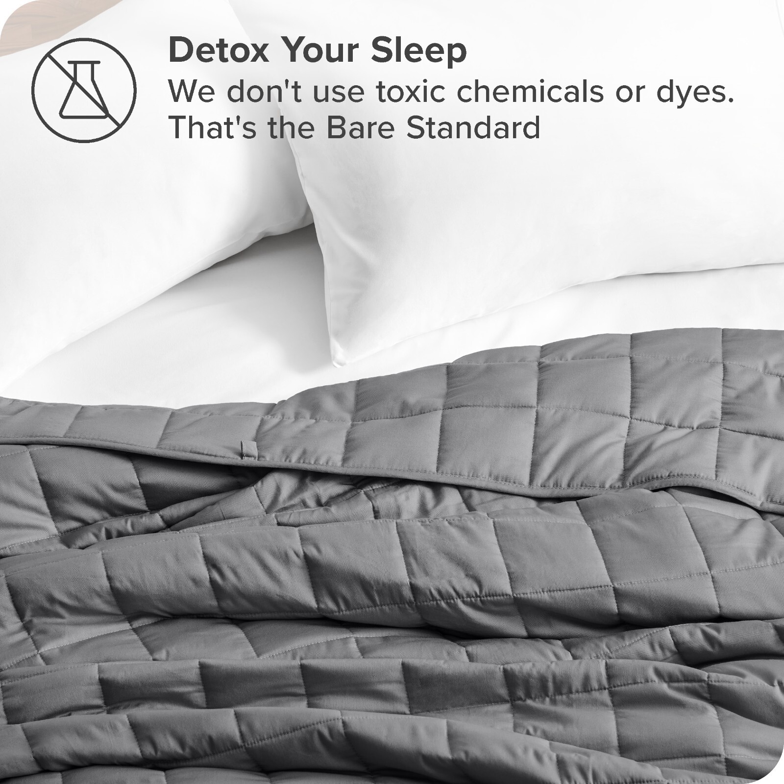Bare Home Weighted Blanket, All-Natural 100% Cotton, Premium Heavy Blanket