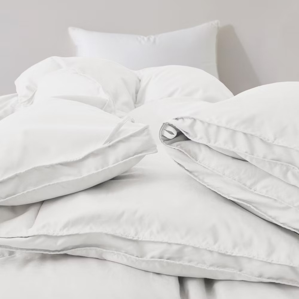 Peace Nest White Goose Down Feather Fiber Comforter Heavyweight Duvet