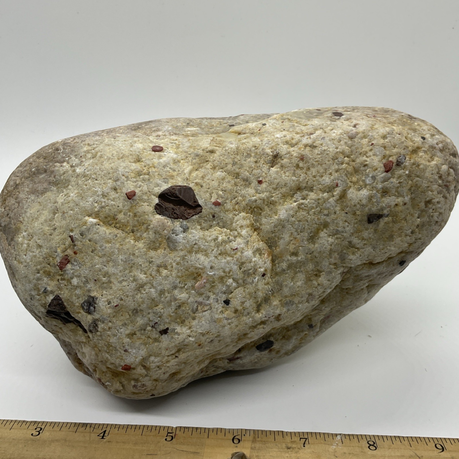 Large unique Michigan puddingstone jasper conglomerate 7lbs!