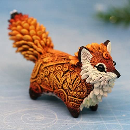 Fox Totem Statue Gift for Friends Animal Resin Crafts Ornaments Sculpture