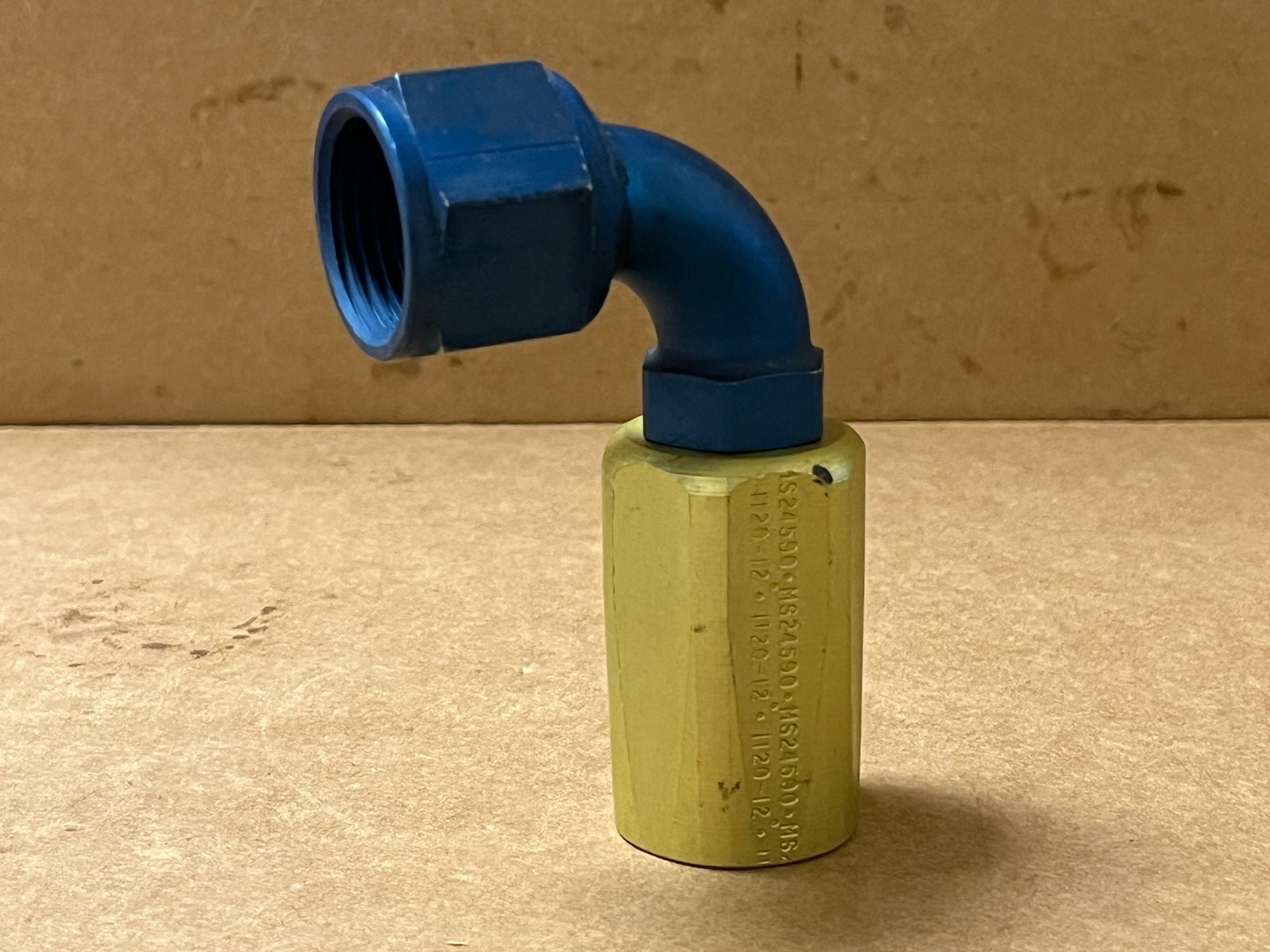 90 Degree Aerospace Fitting P/N MS24590-1120-12 New