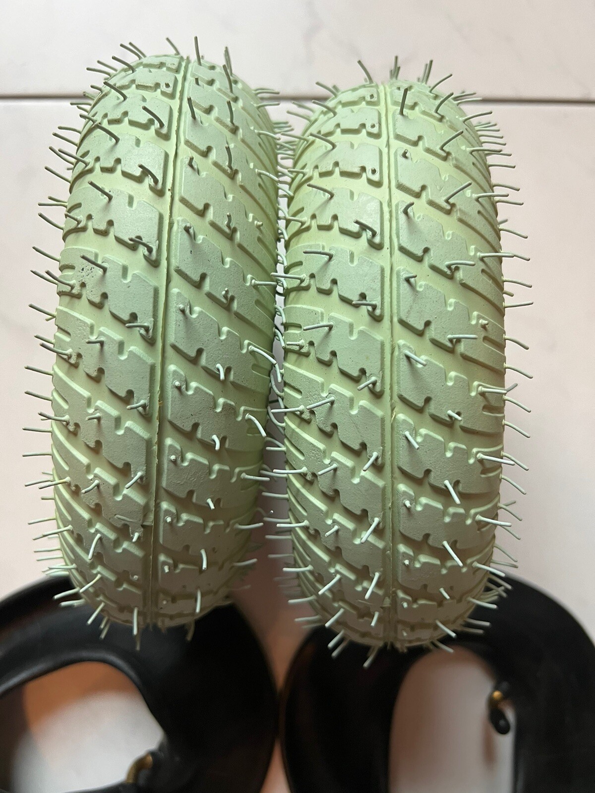 Zinger chair wheelchair tires and Tubes. Pair.