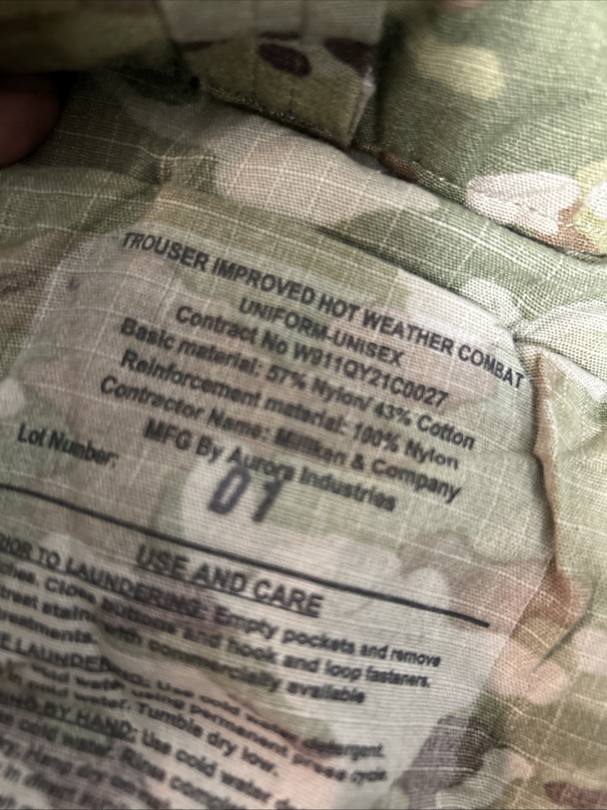 IHWCU Medium Regular M-R Trousers OCP Multicam Improved Hot Weather Combat