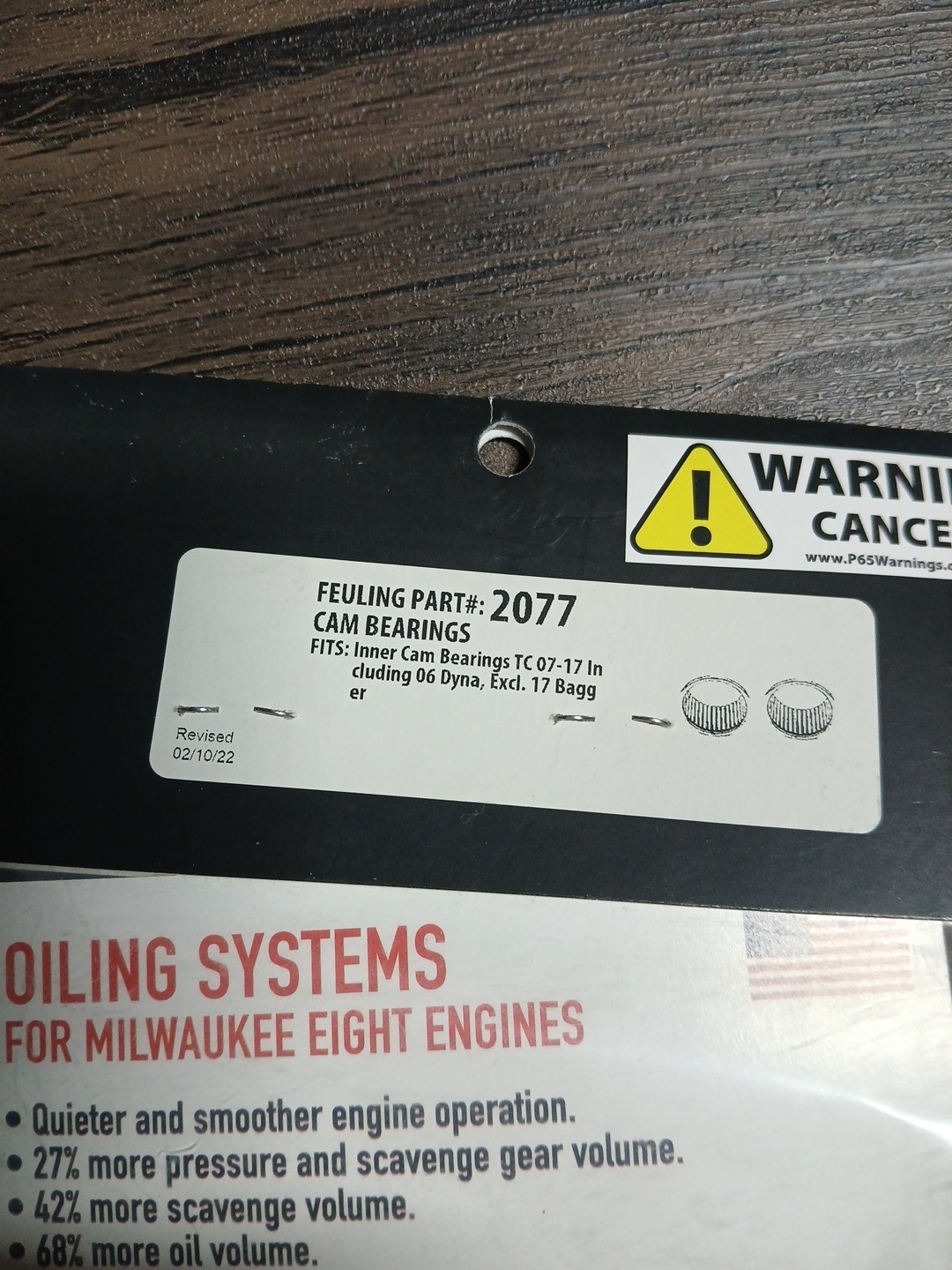 Feuling - 2077 - Camshaft Inner Bearing 0924-0240 Harley Twin Cam 2007-2017