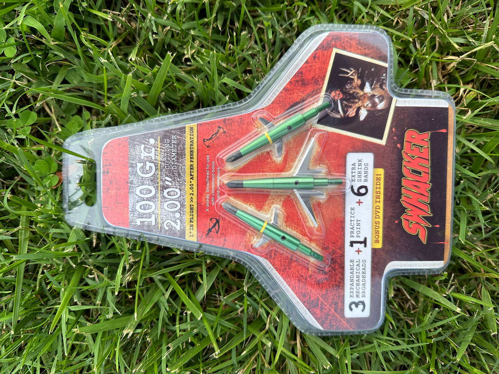 Swhacker 100 Grain Expandable mechanical Bow Hunting Broadheads 2 Blade 2" Cut