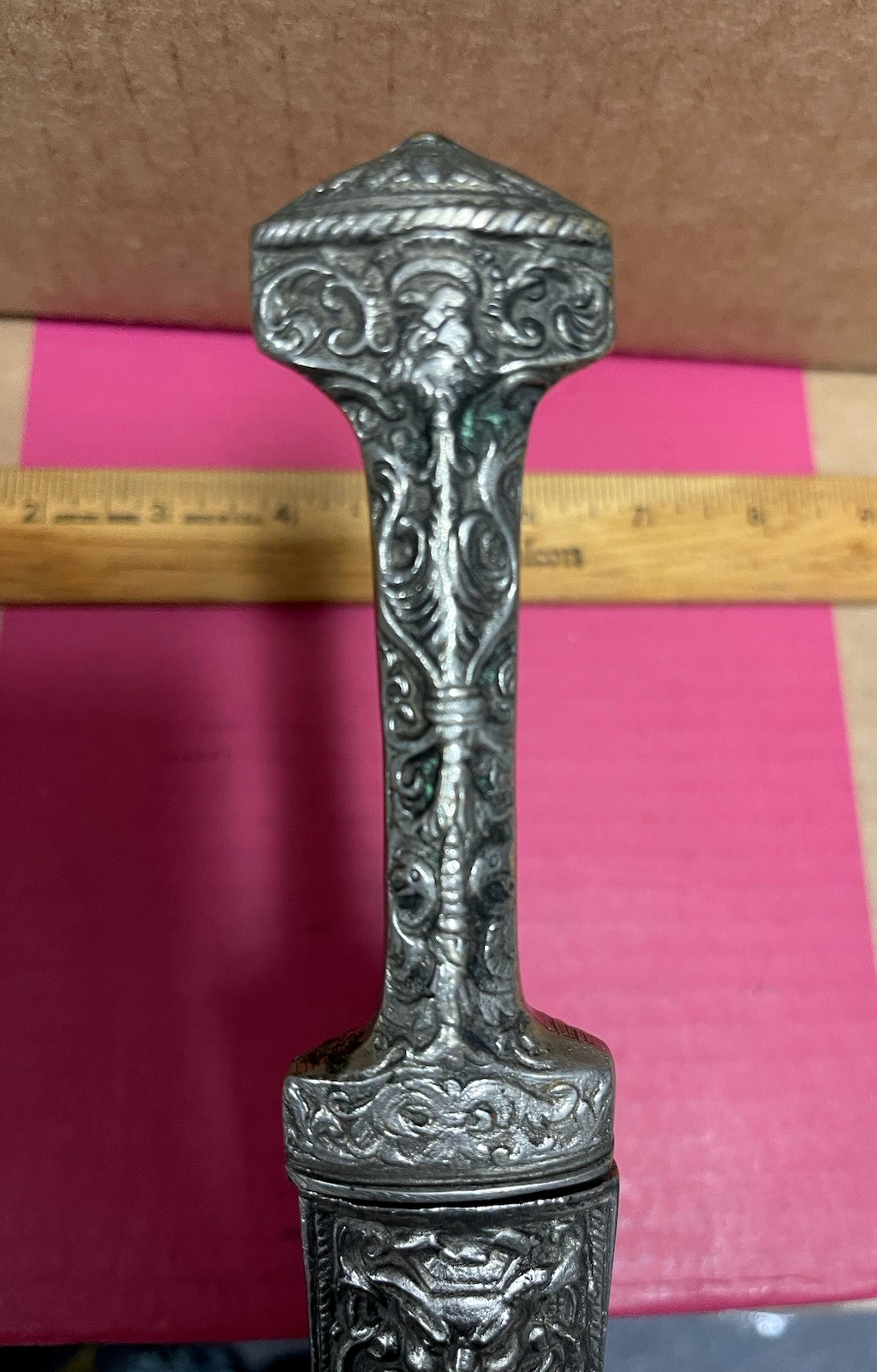 SILVER DAGGER REPLICA 19TH CENTURY GROTESQUE ARABESQUE HANS HOLBEIN ITALY