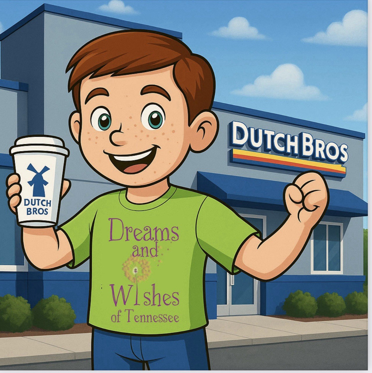 Dutch Bros 2025 Exclusive TN Charity Sticker Set From Buck 4 Kids