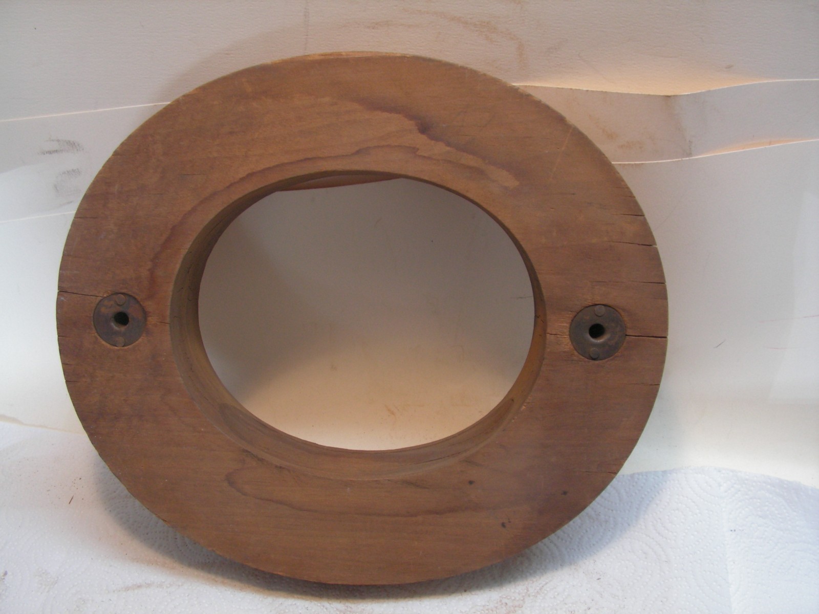 Antique Wooden Block Hat Brim Mold Millinery Form 32 6 3/4 2 5/8? 11" 12 5/8"