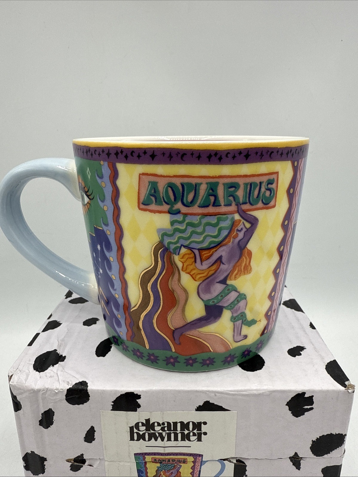 Anthropologie Stoneware Zodiac Mugs Eleanor Bowmer Signs Aquarius Coffee Tea
